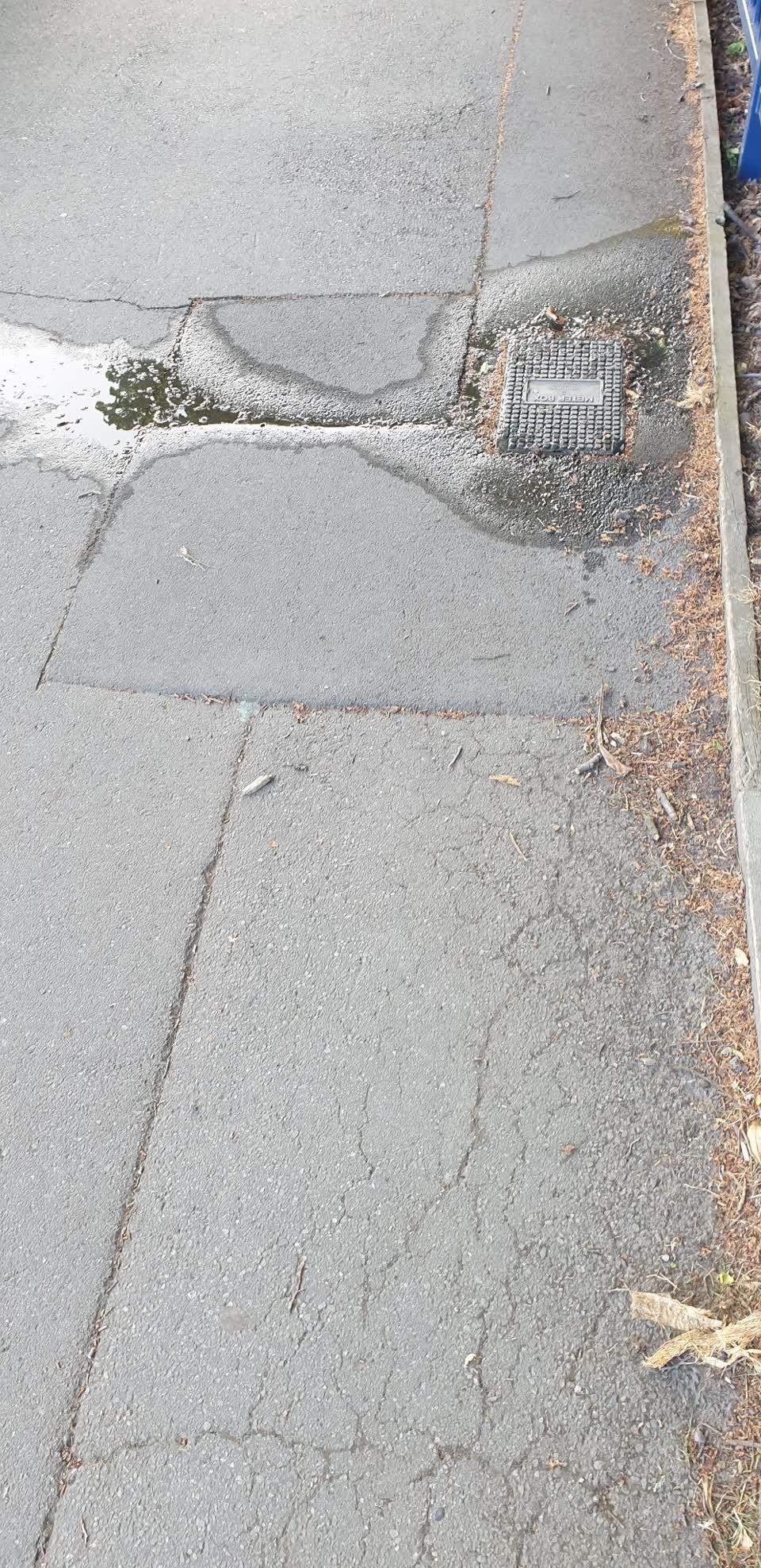 The photograph attached to this water leak report