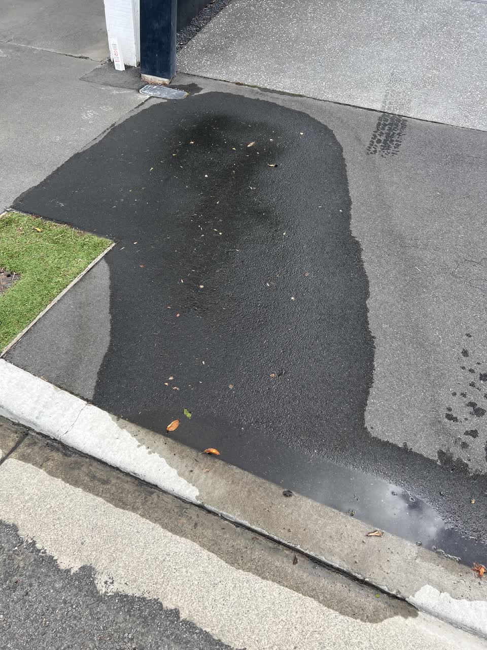 The photograph attached to this water leak report