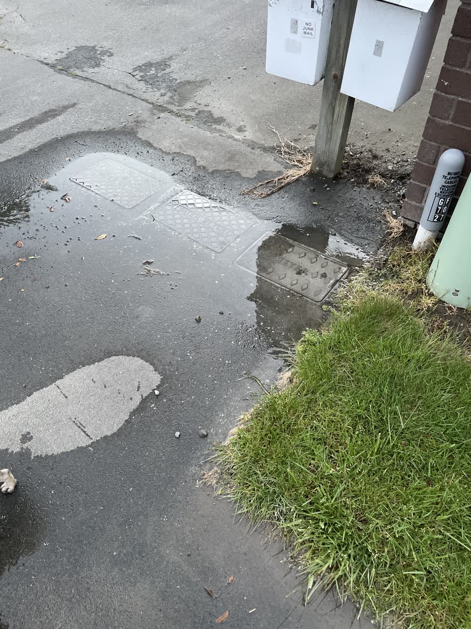 The photograph attached to this water leak report