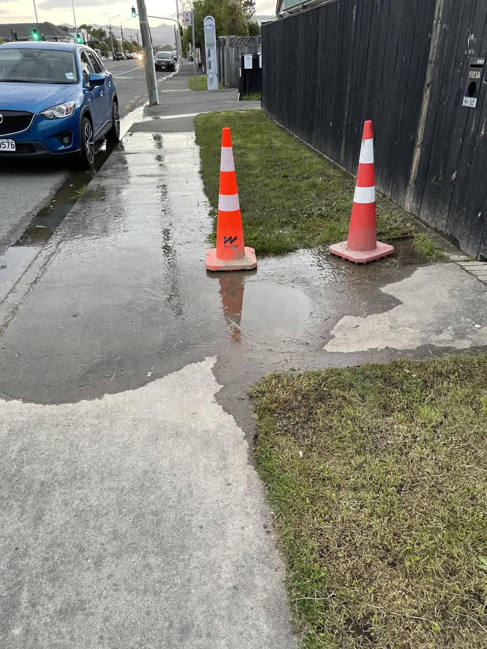 The photograph attached to this water leak report