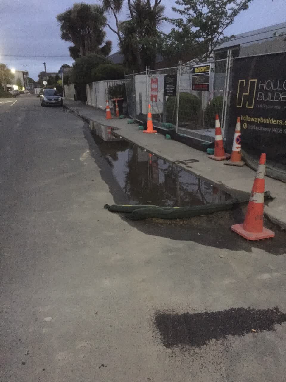 The photograph attached to this water leak report