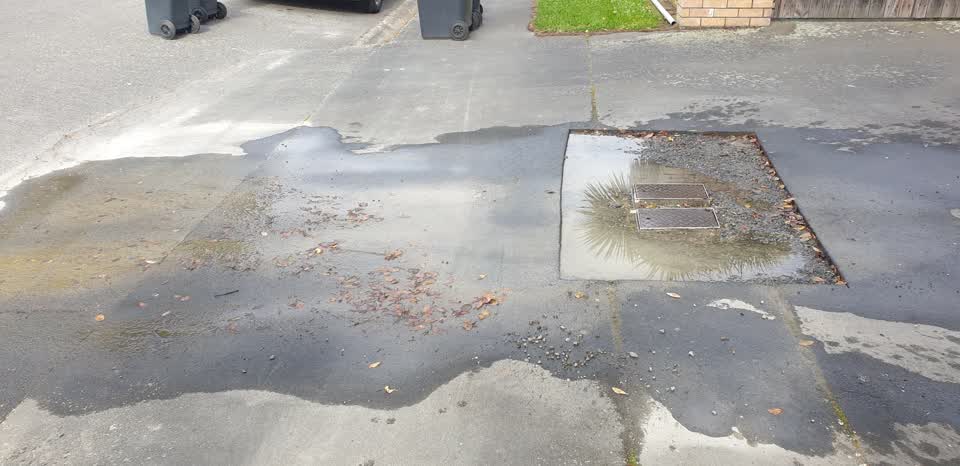 The photograph attached to this water leak report