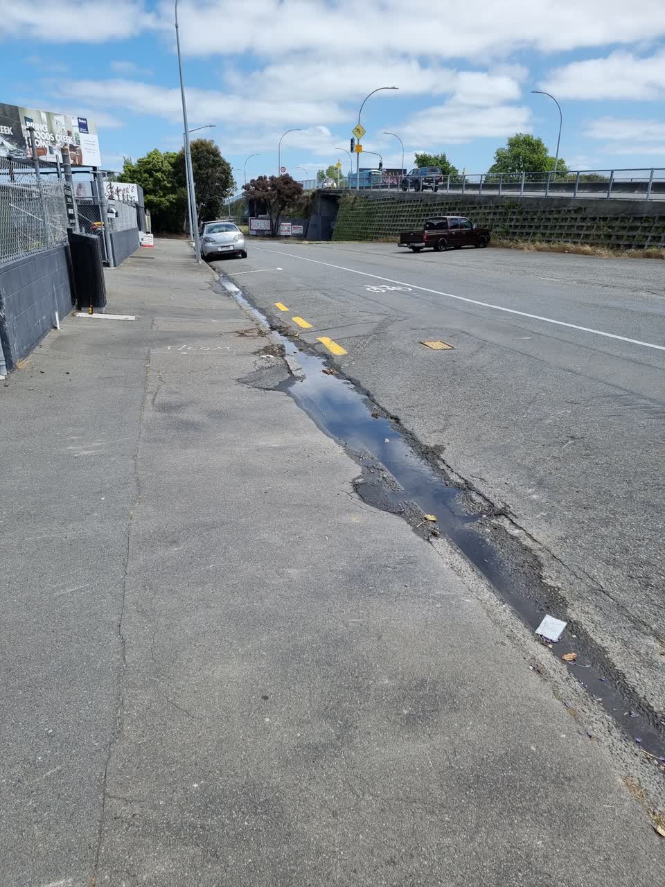 The photograph attached to this water leak report