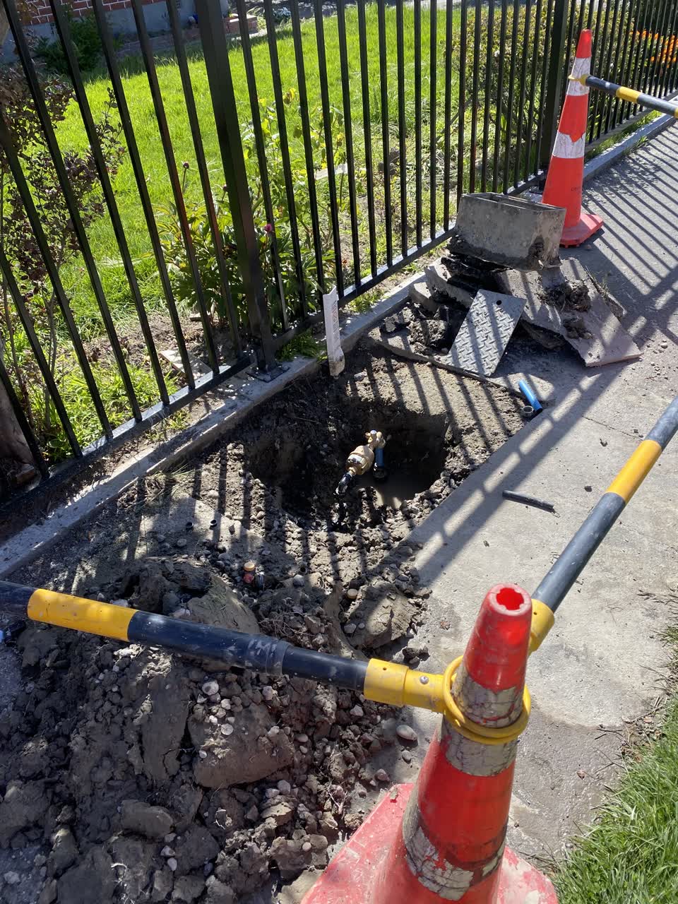 The photograph attached to this water leak report