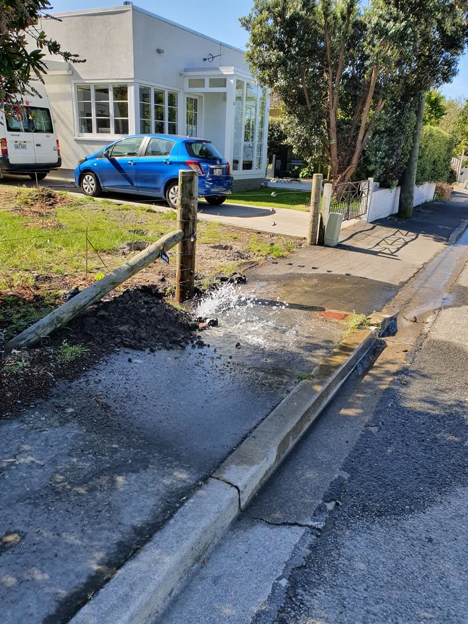 The photograph attached to this water leak report