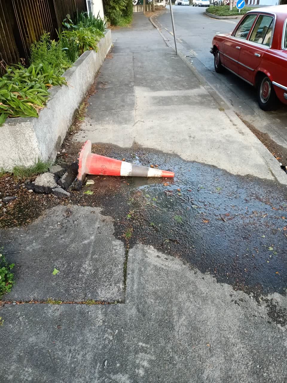 The photograph attached to this water leak report