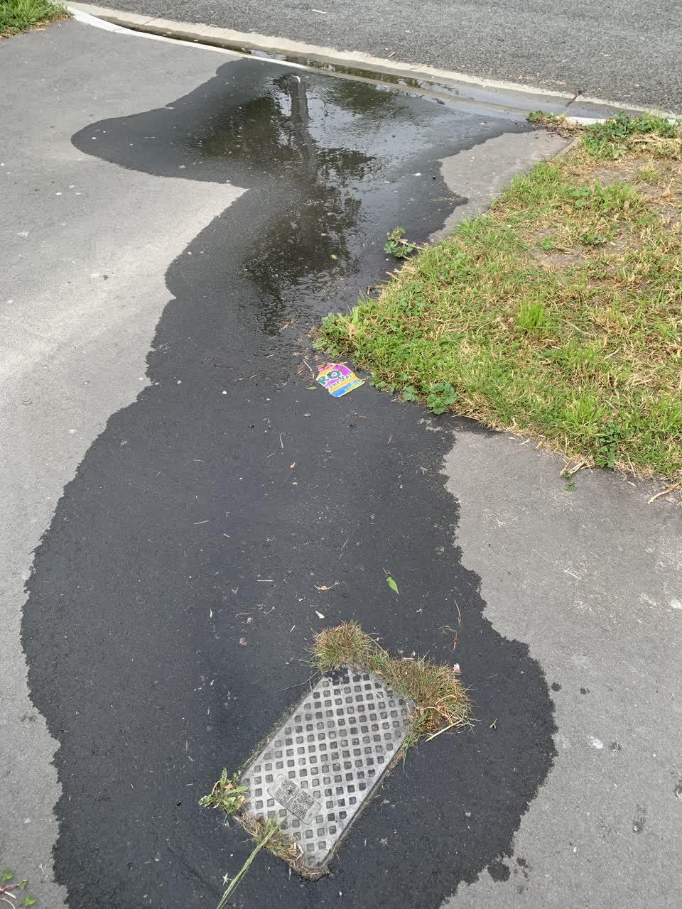 The photograph attached to this water leak report