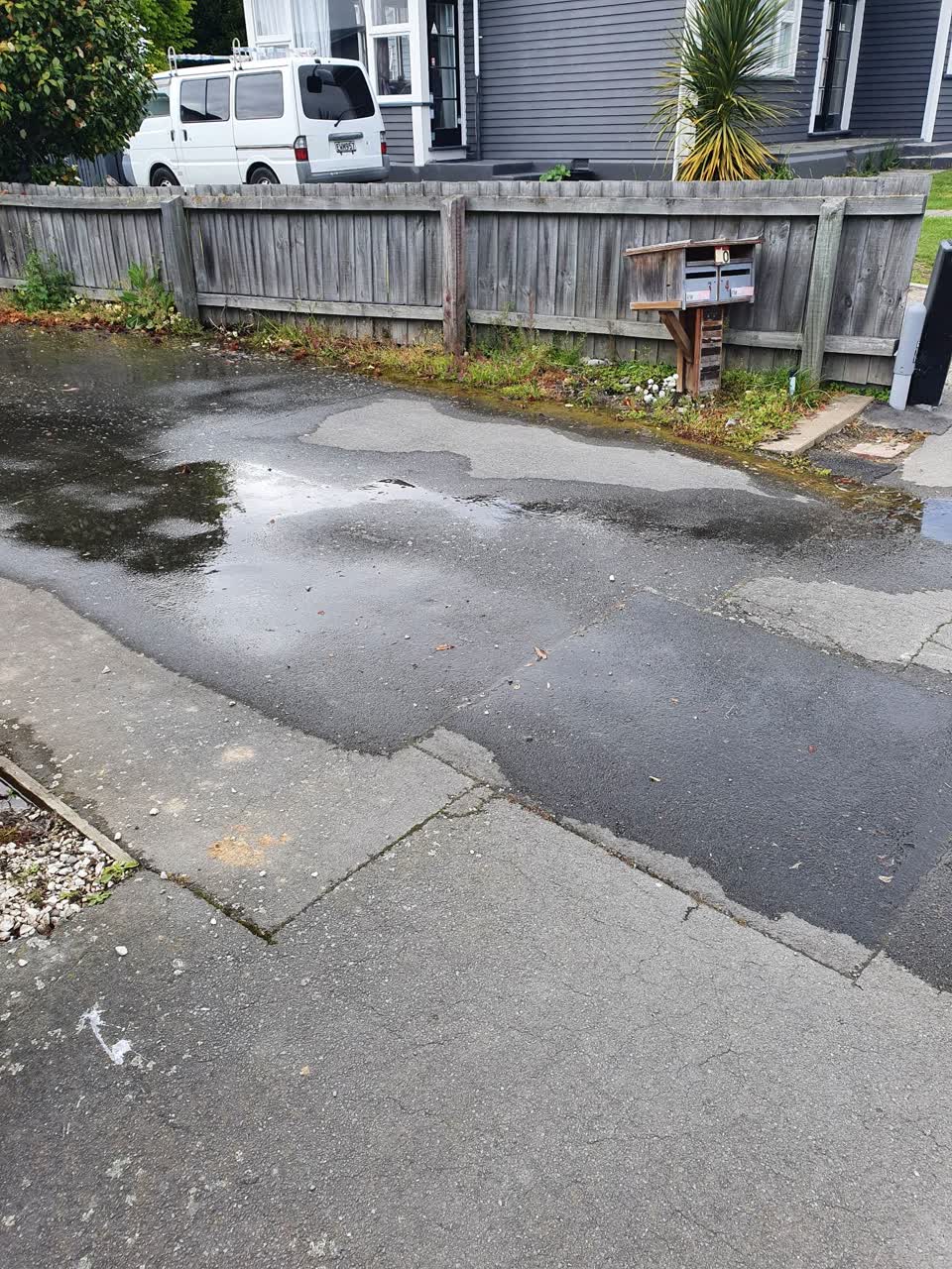 The photograph attached to this water leak report