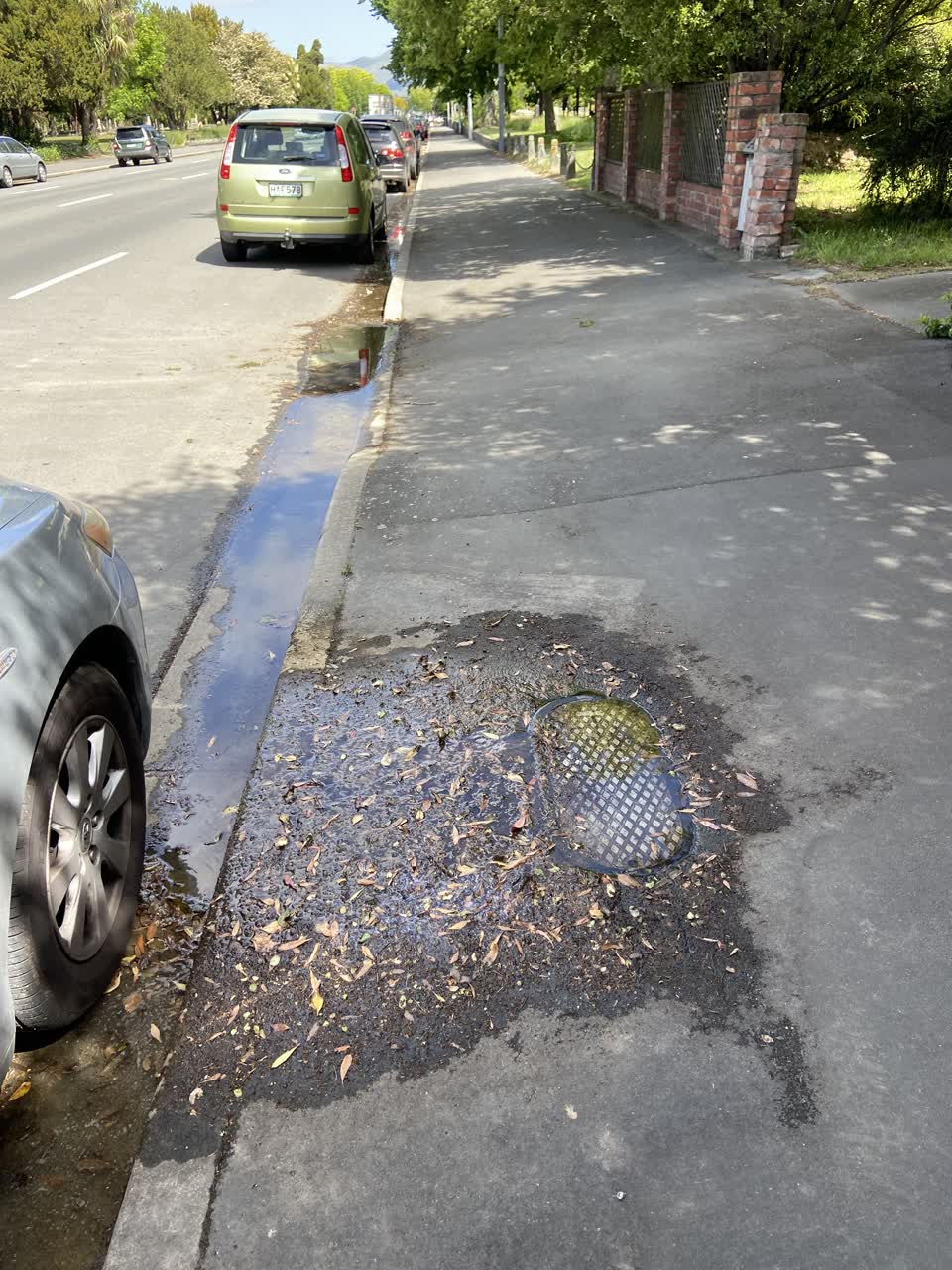 The photograph attached to this water leak report