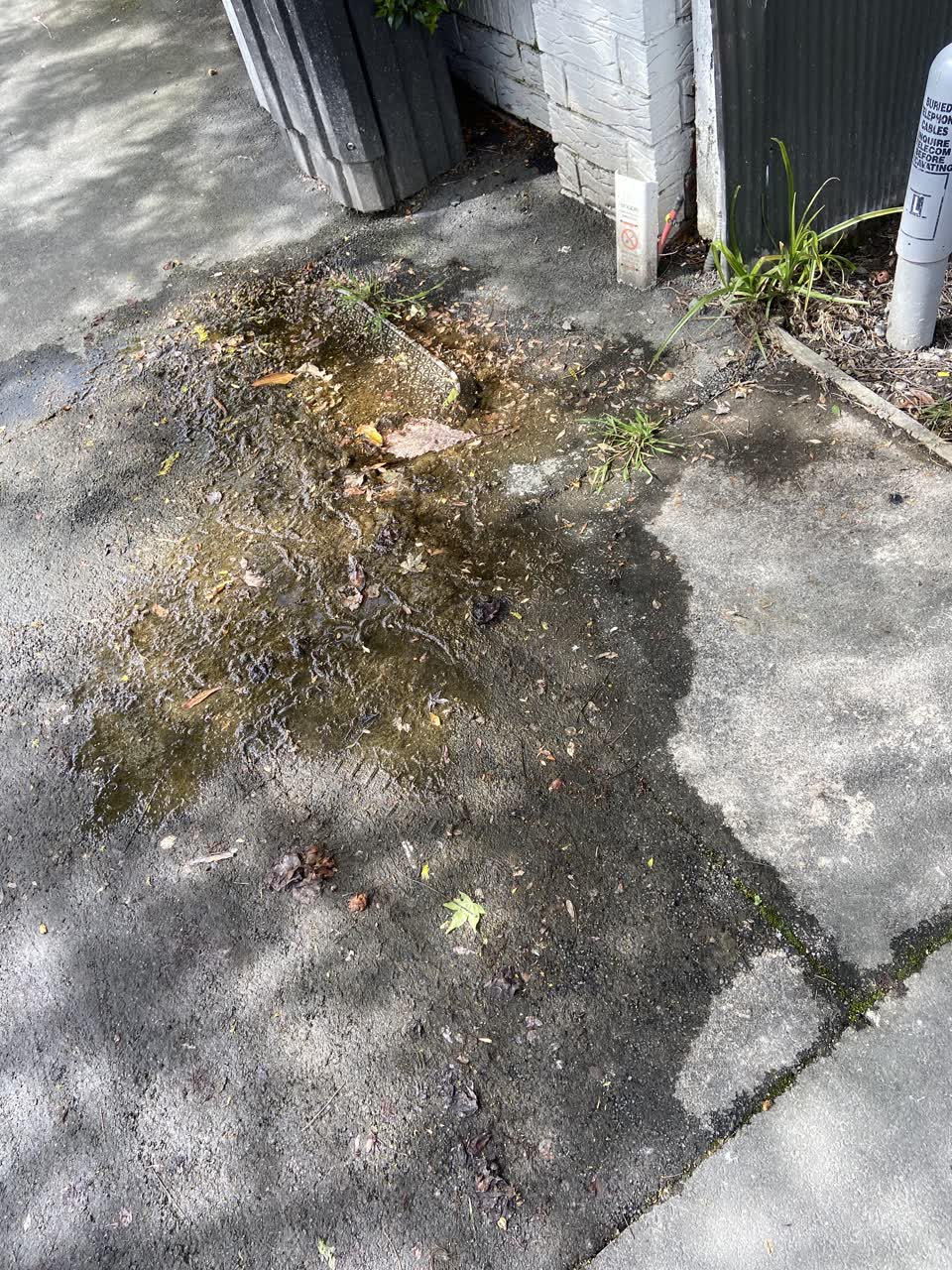 The photograph attached to this water leak report