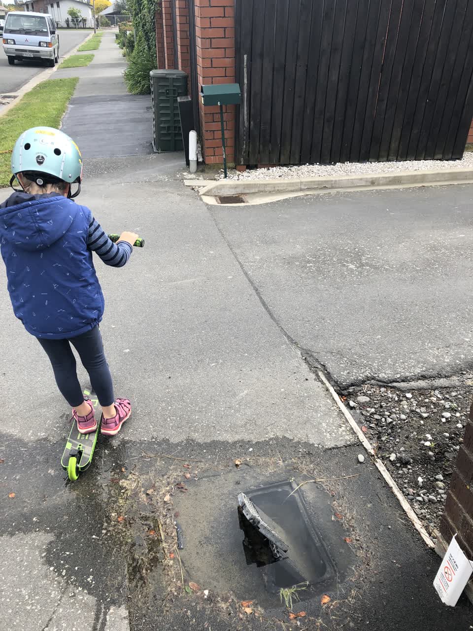 The photograph attached to this water leak report