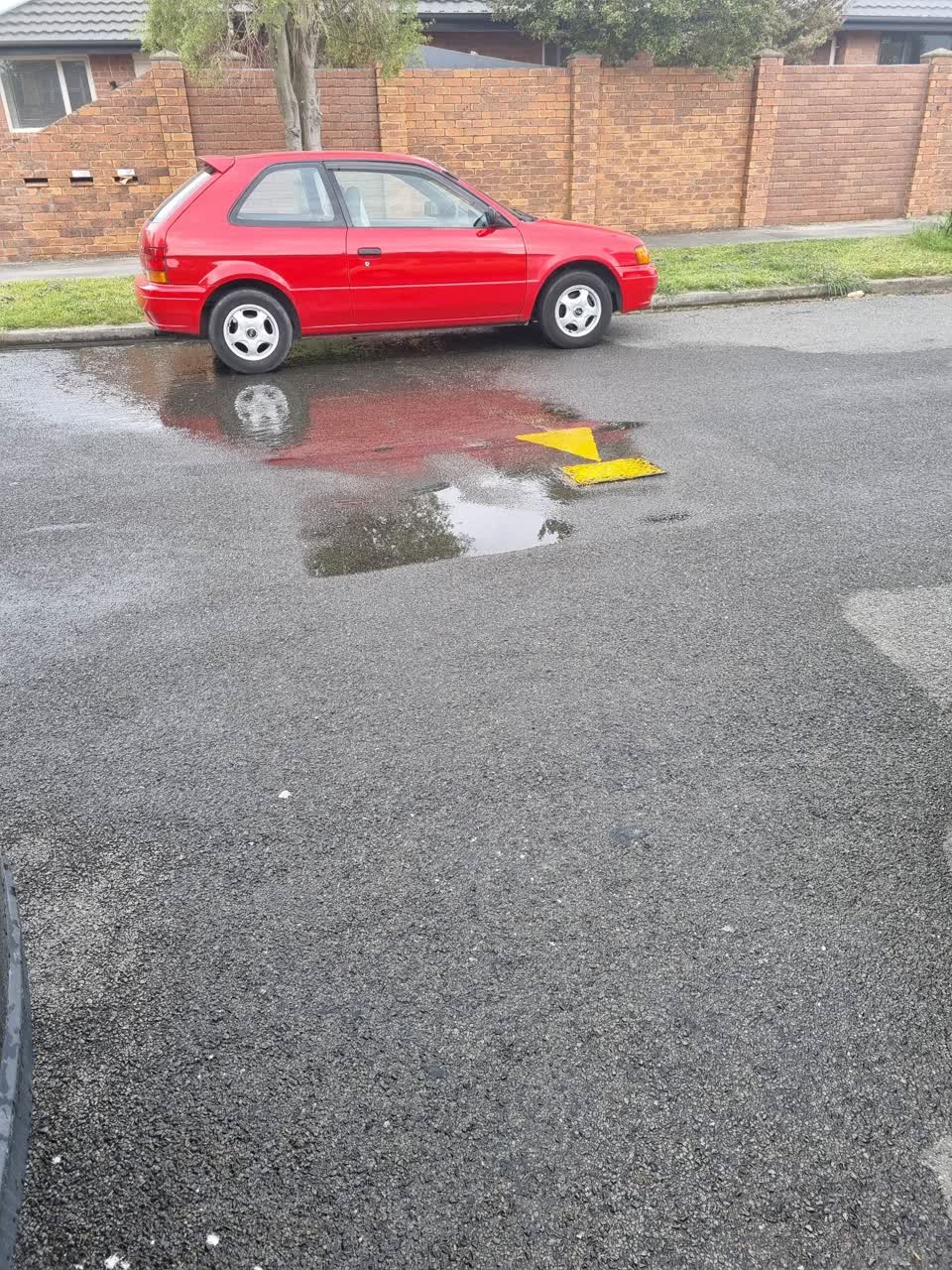 The photograph attached to this water leak report