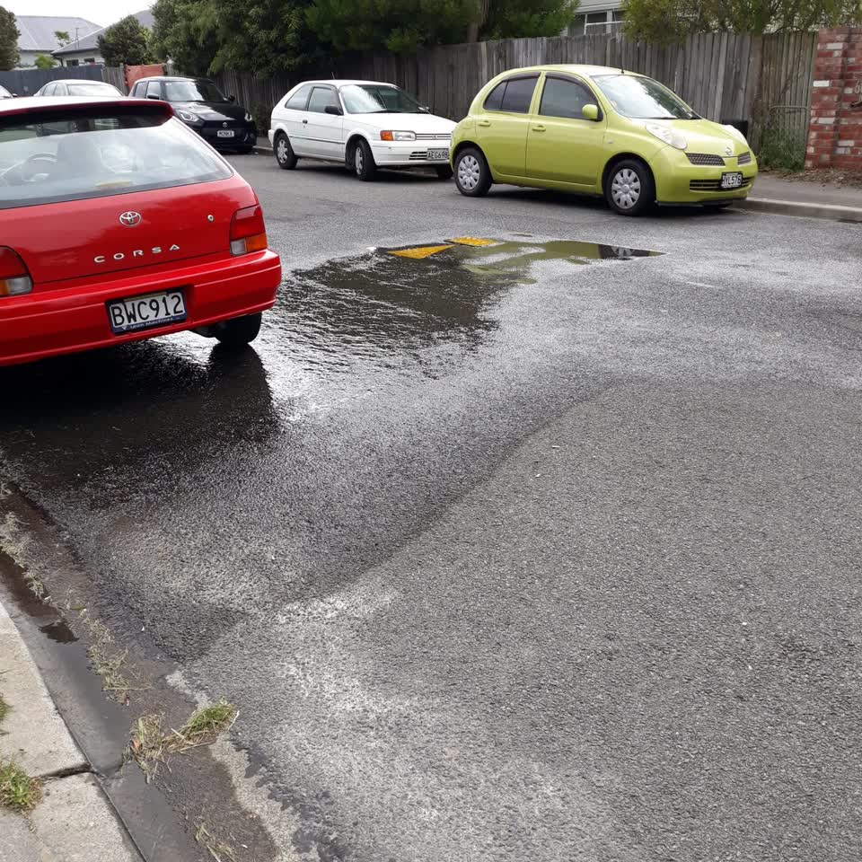 The photograph attached to this water leak report