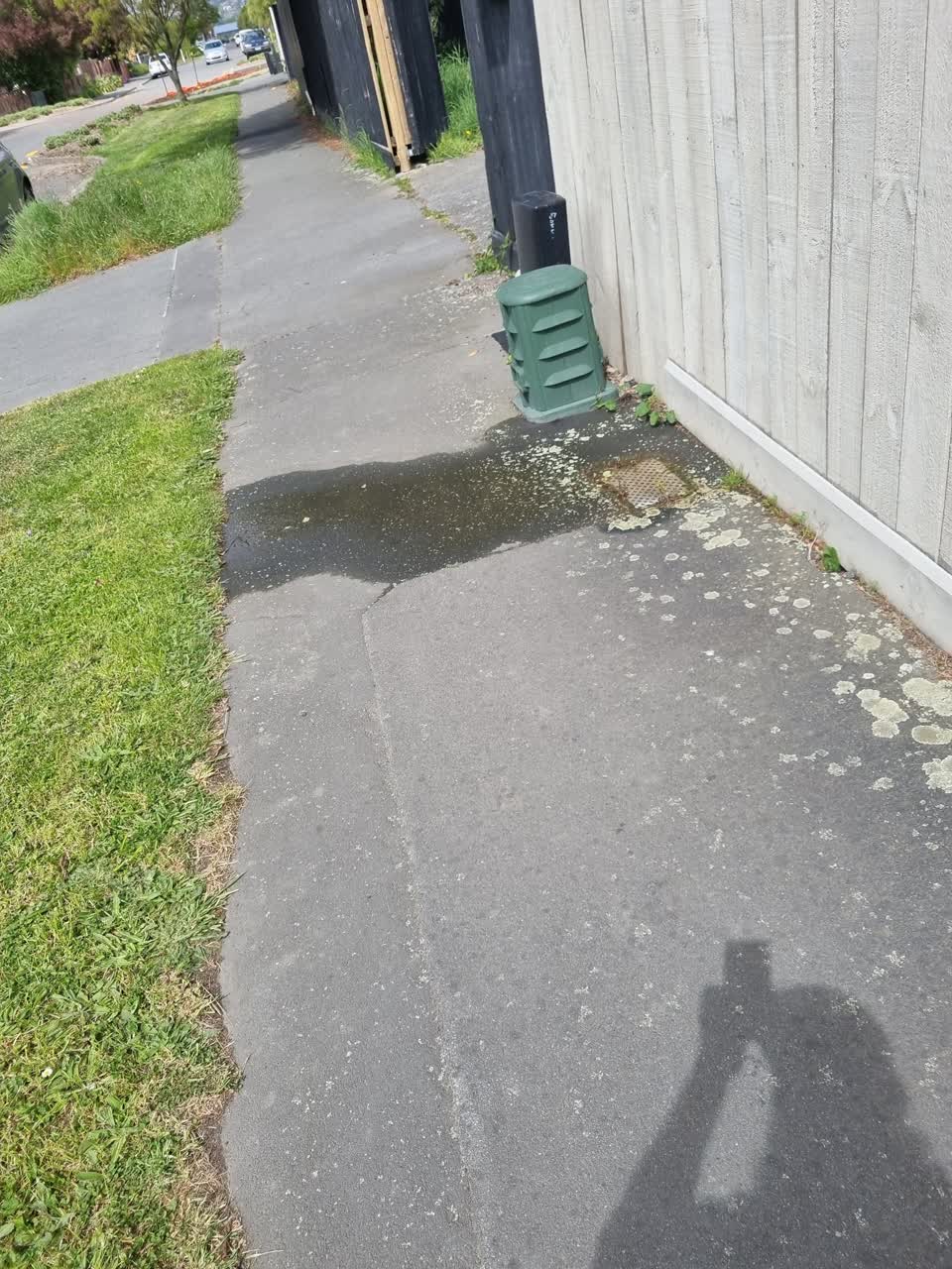 The photograph attached to this water leak report