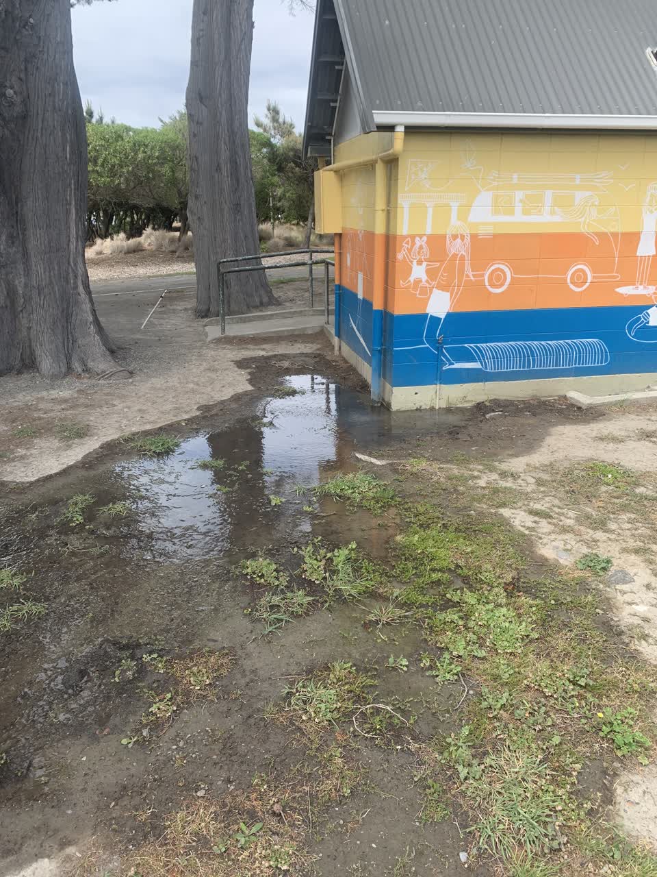 The photograph attached to this water leak report