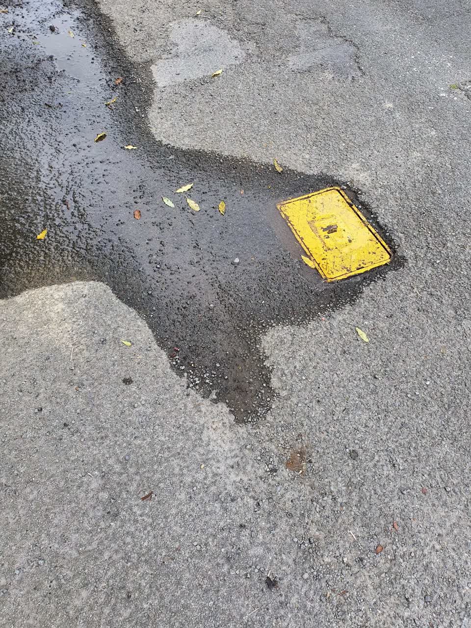 The photograph attached to this water leak report