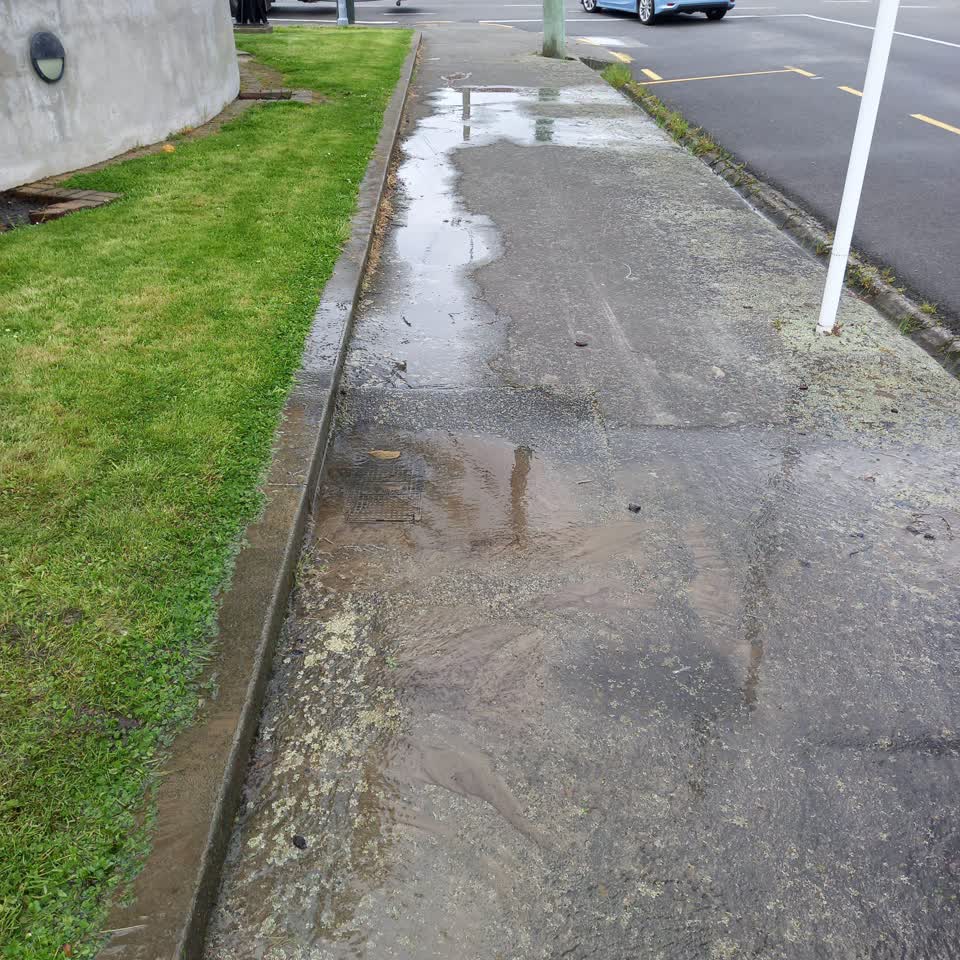 The photograph attached to this water leak report