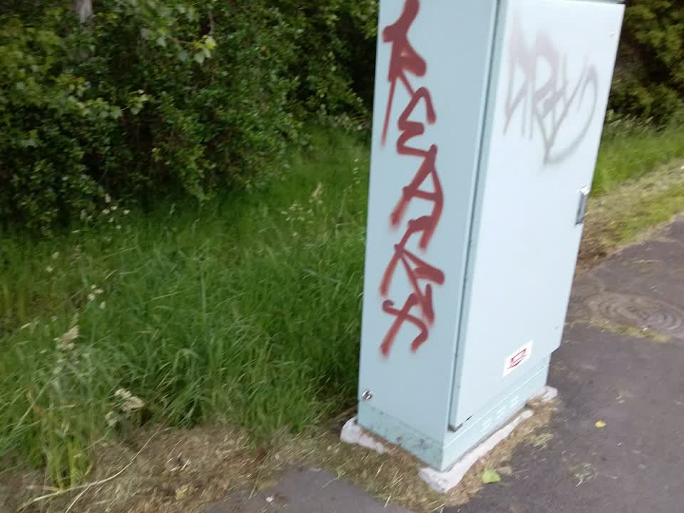 The photograph attached to this graffiti report