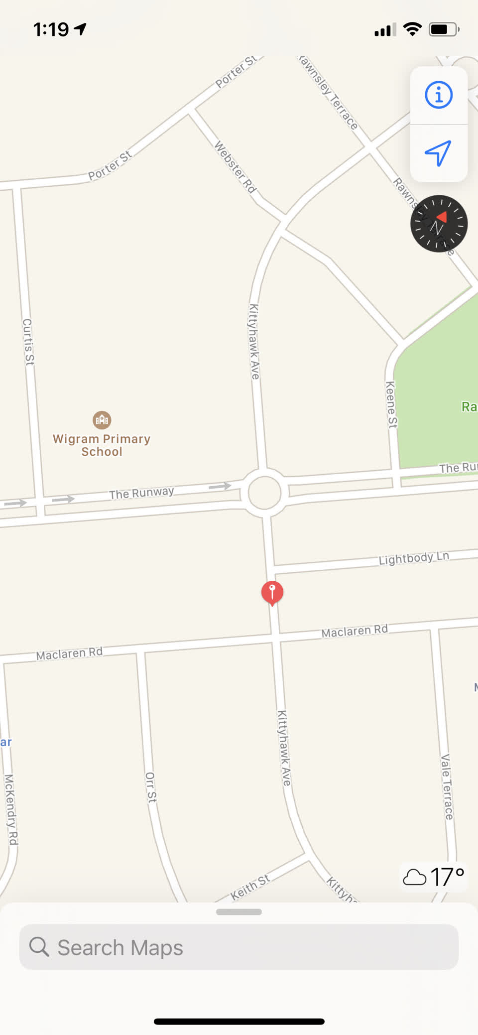 The photograph attached to this roading/streets report