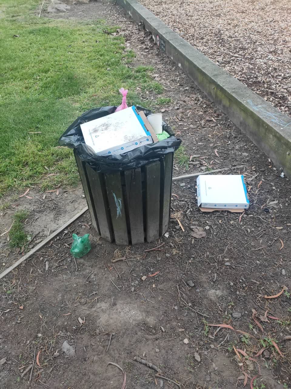 The photograph attached to this rubbish/recycling report