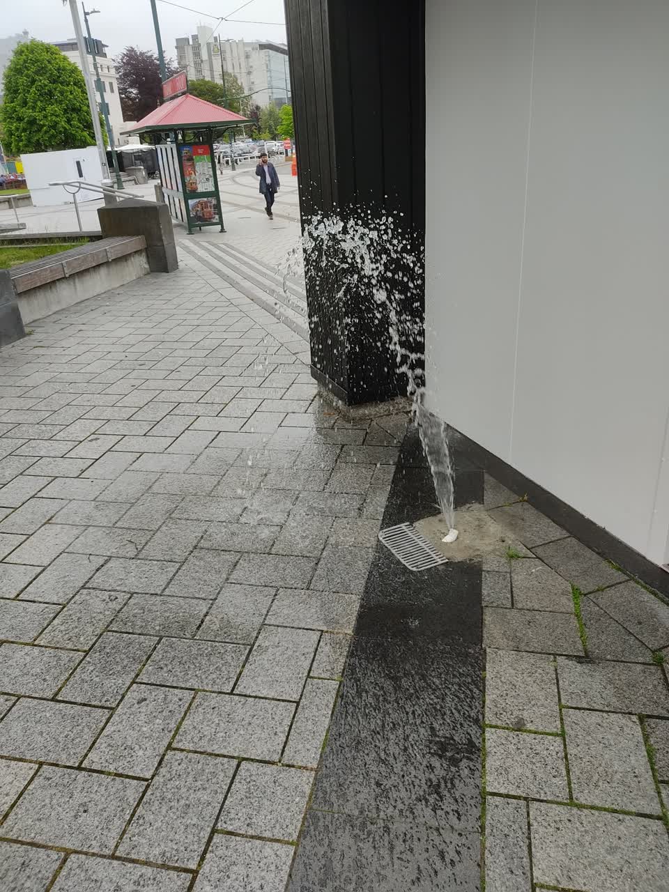 The photograph attached to this water leak report