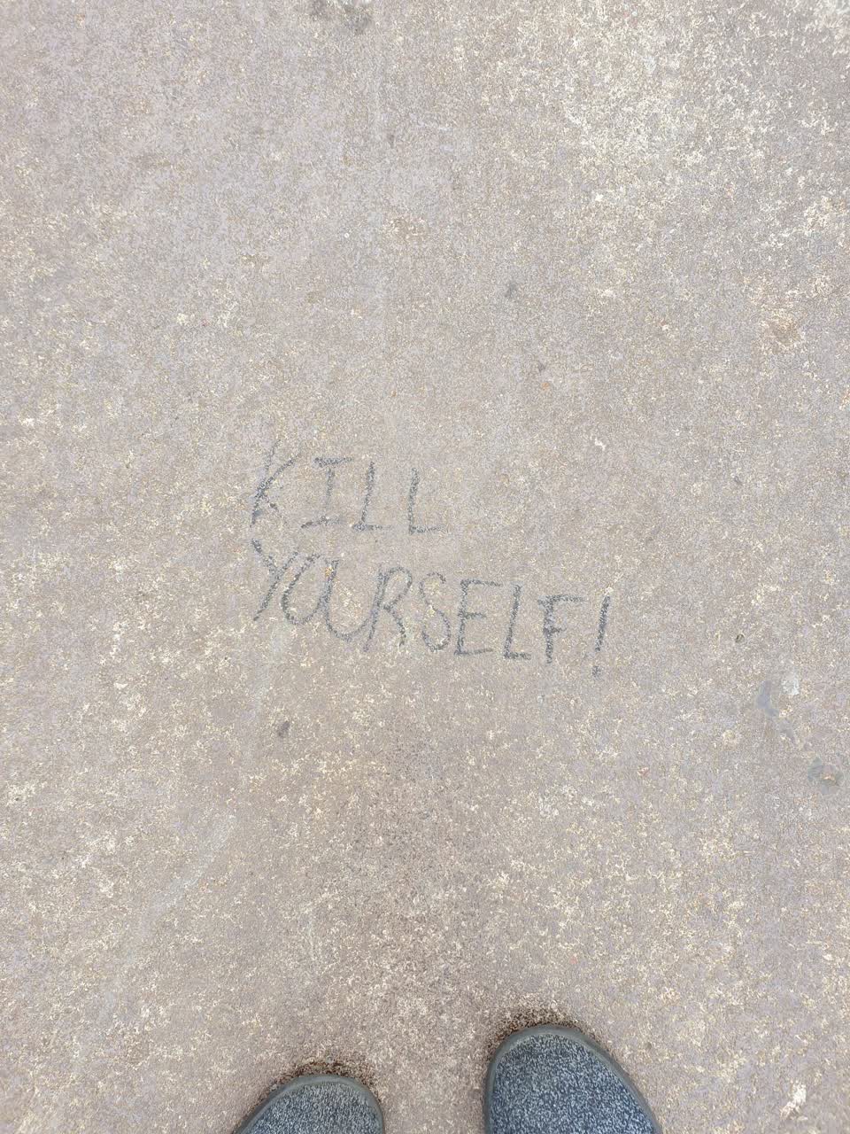 The photograph attached to this graffiti report
