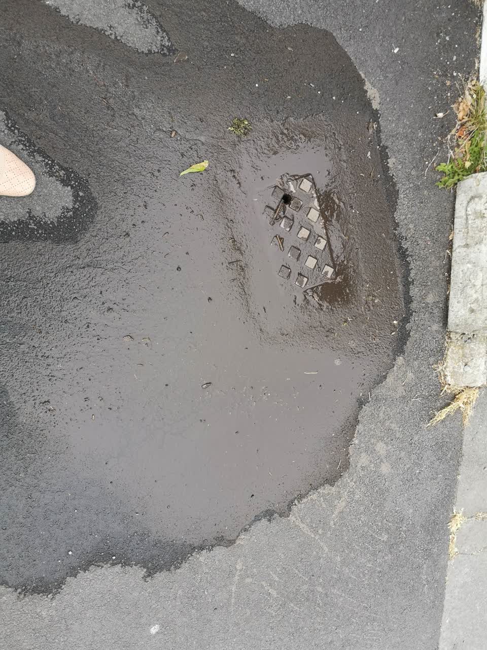 The photograph attached to this water leak report