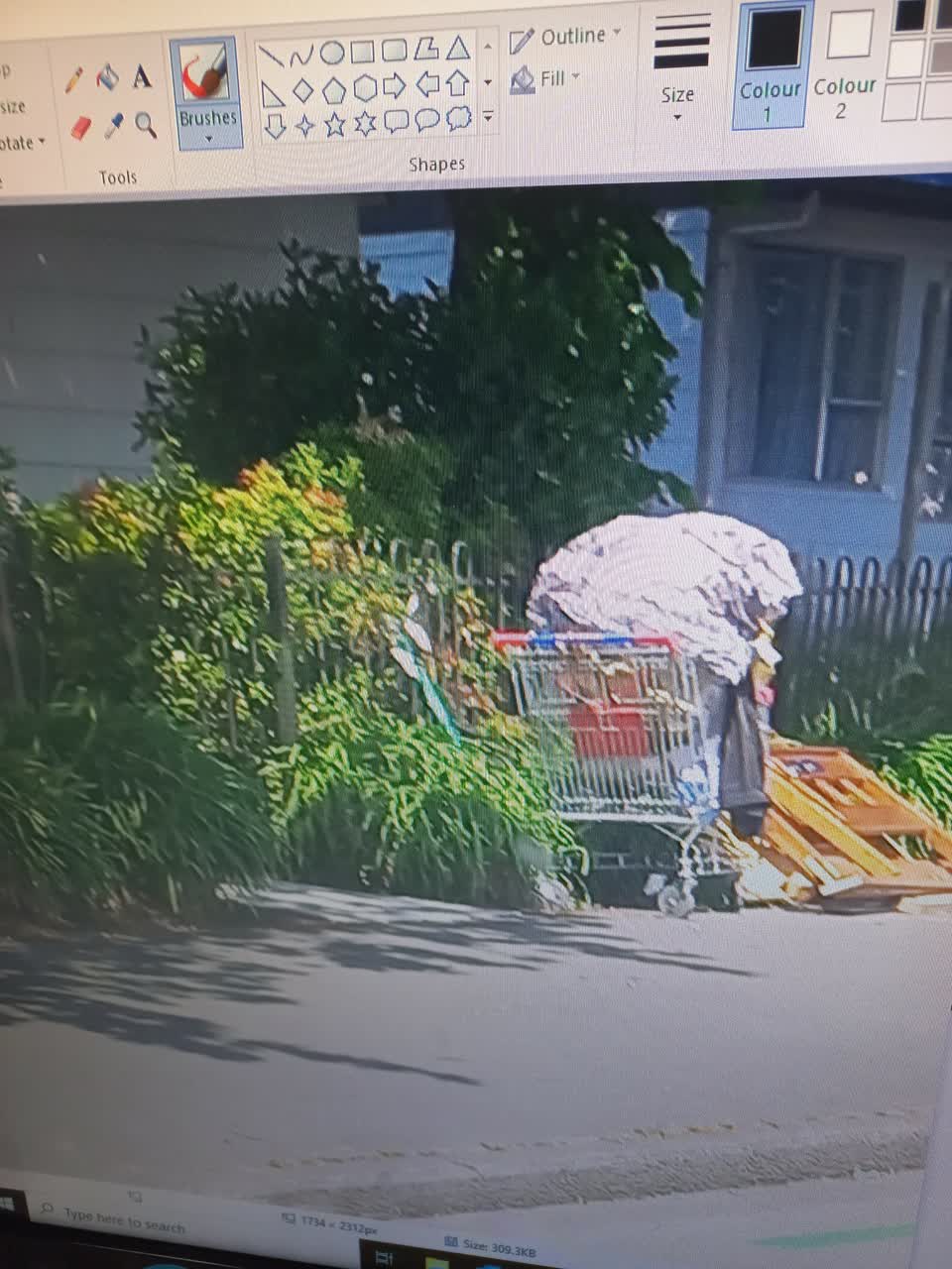The photograph attached to this rubbish/recycling report
