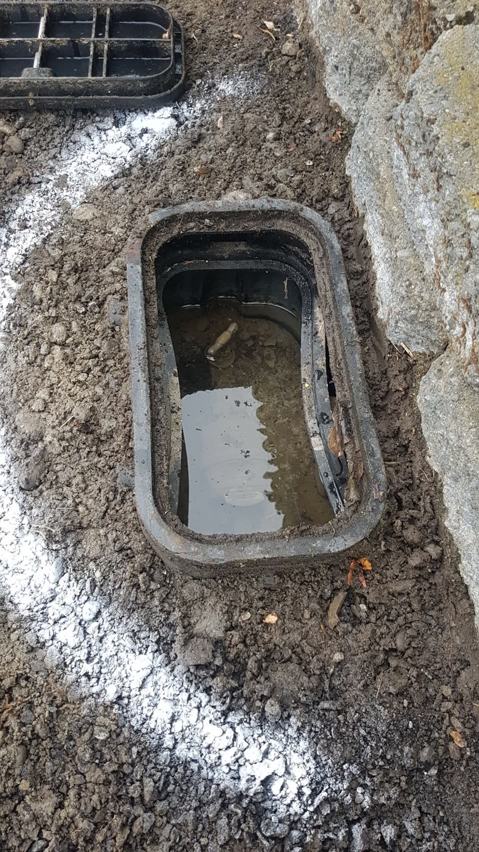 The photograph attached to this water leak report