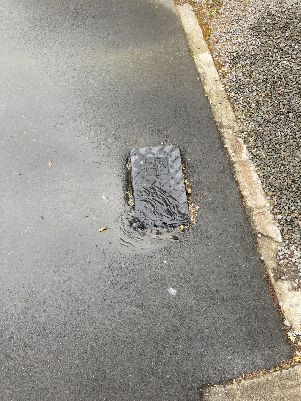 The photograph attached to this water leak report