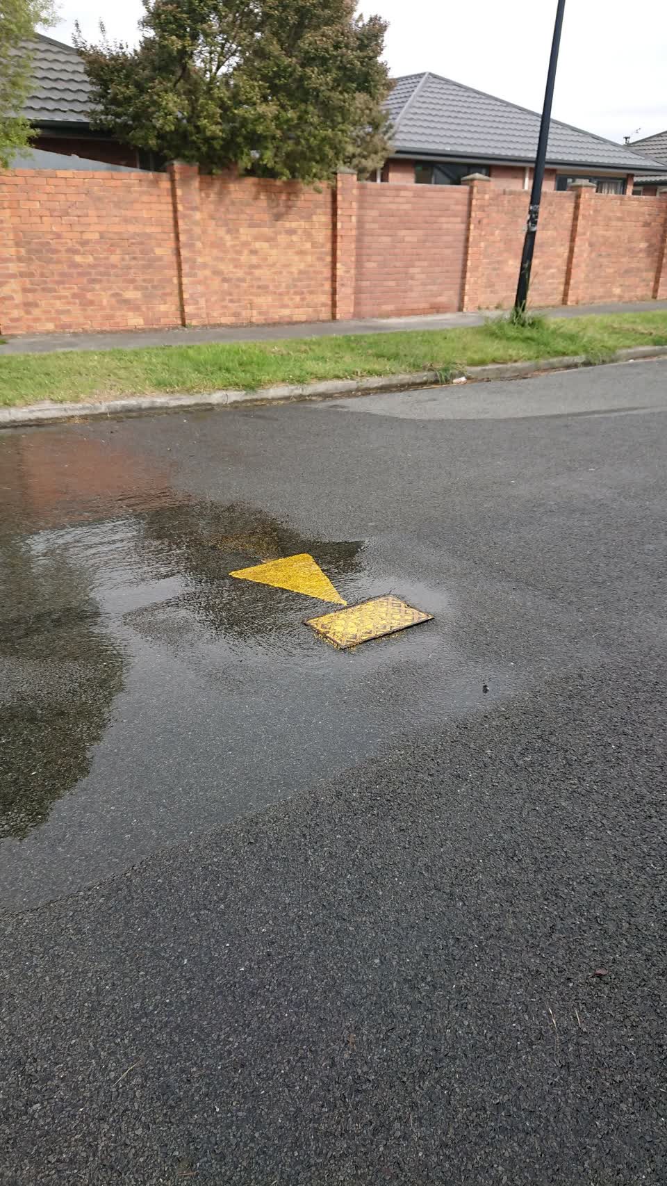The photograph attached to this water leak report