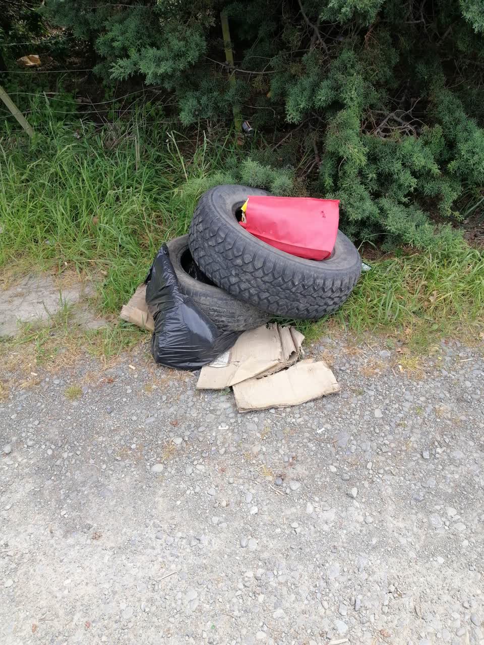 The photograph attached to this rubbish/recycling report