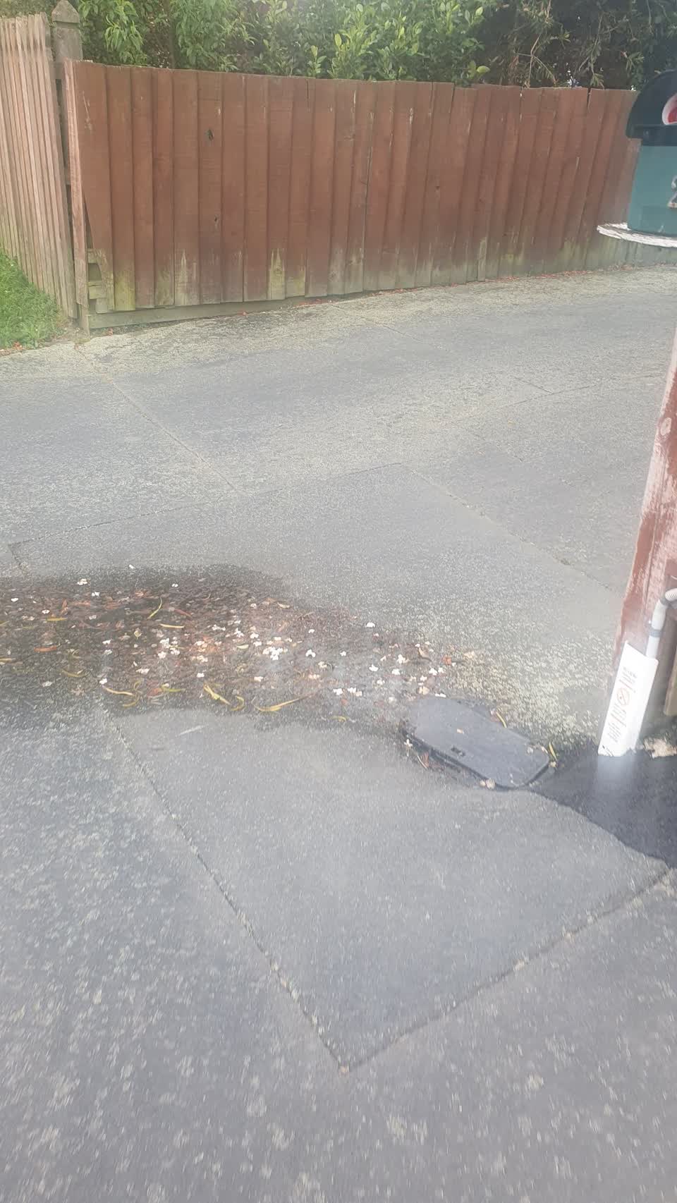 The photograph attached to this water leak report