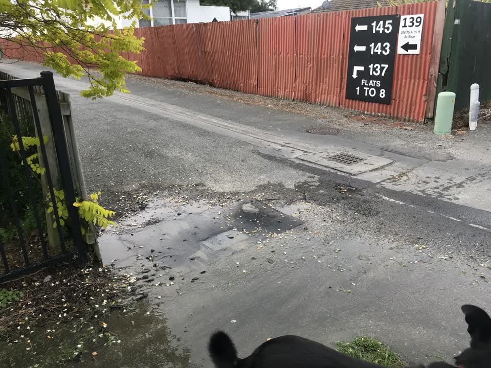 The photograph attached to this water leak report