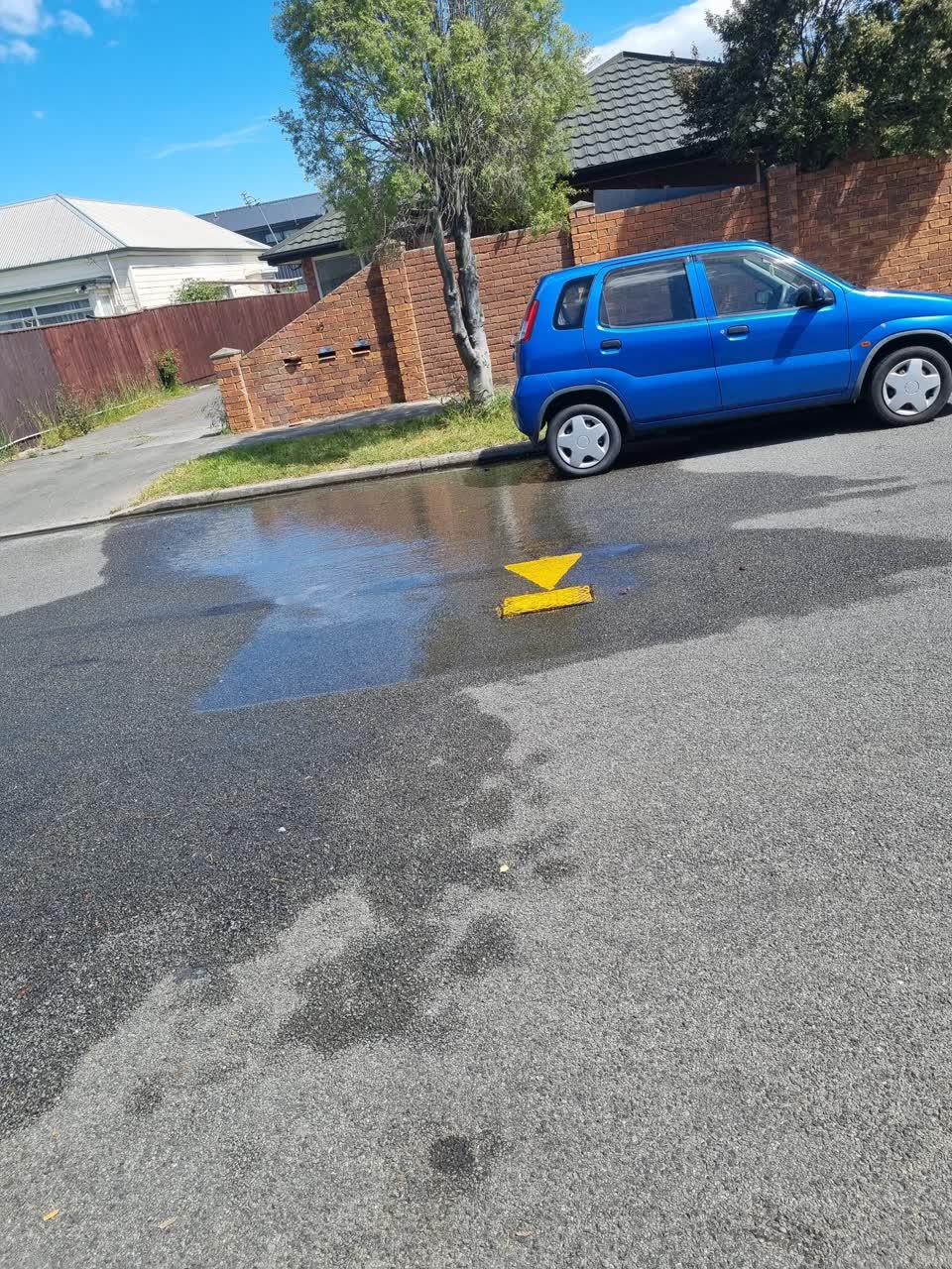 The photograph attached to this water leak report