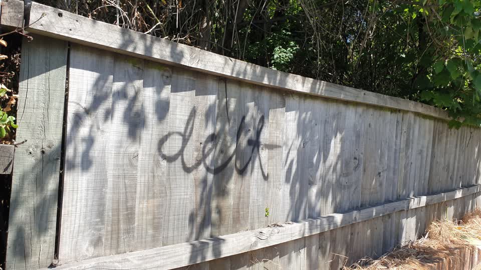 The photograph attached to this graffiti report