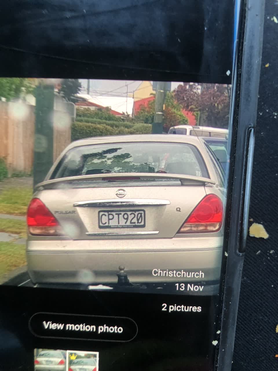 The photograph attached to this roading/streets report