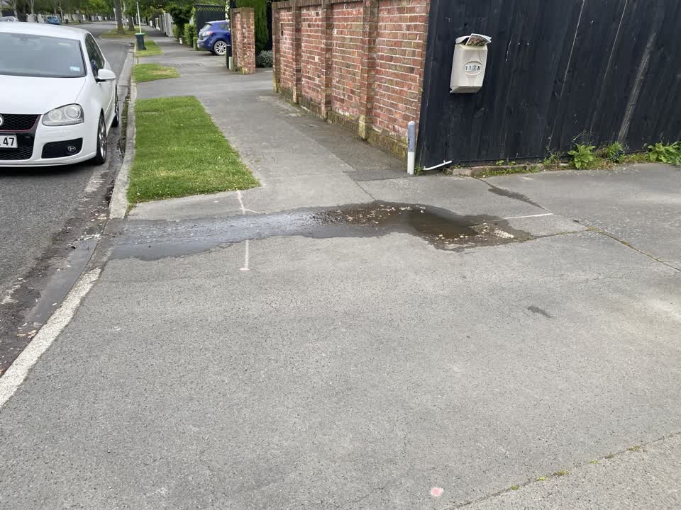 The photograph attached to this water leak report