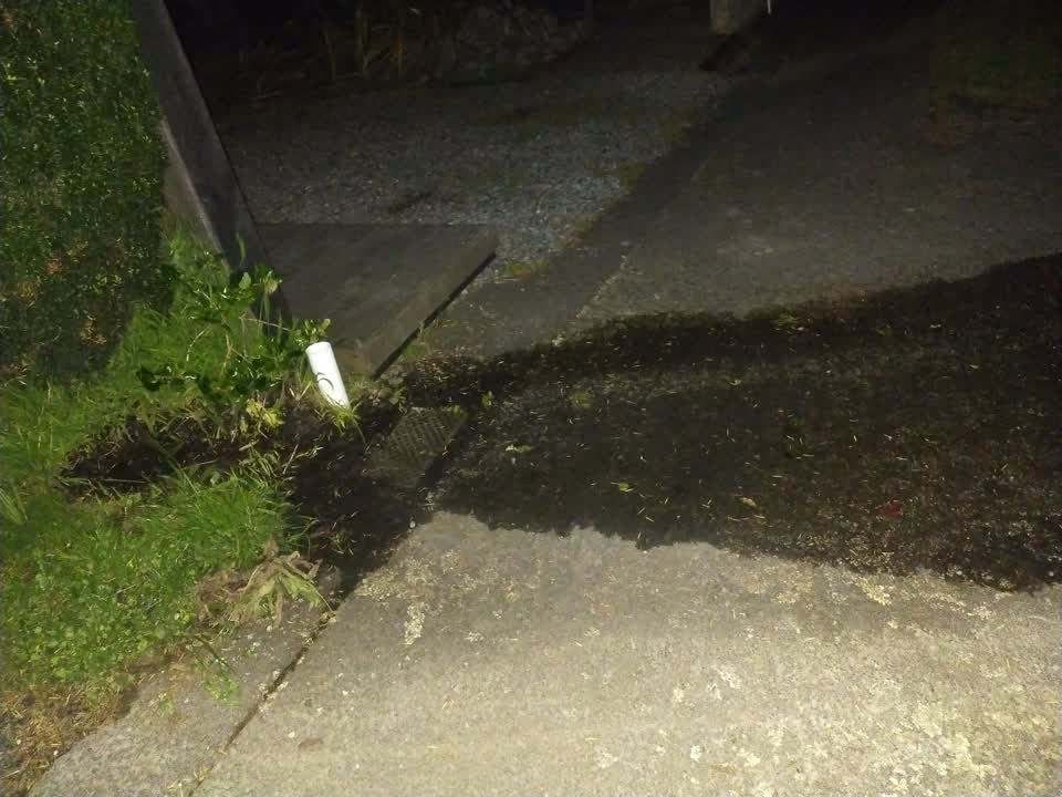 The photograph attached to this water leak report