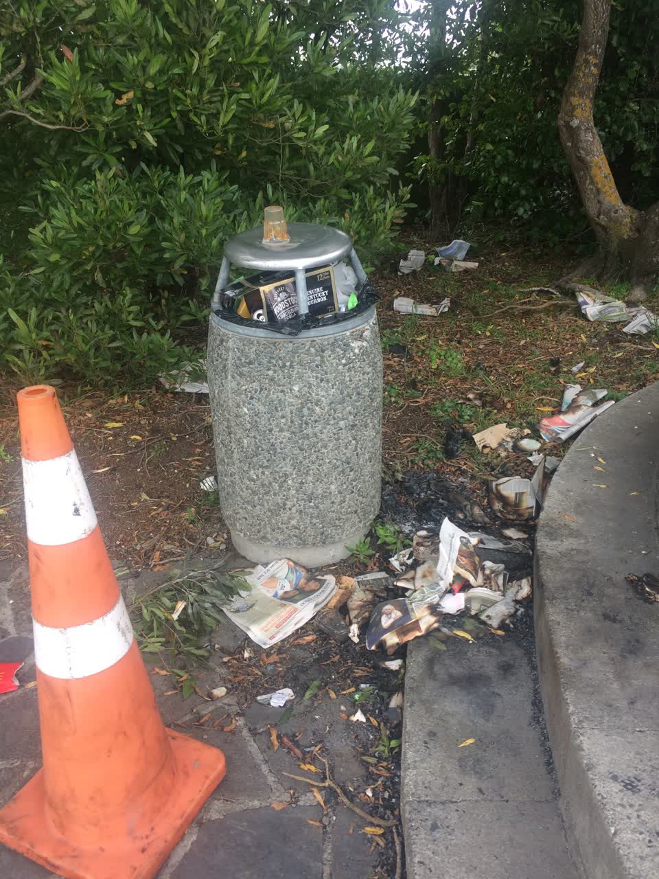 The photograph attached to this rubbish/recycling report