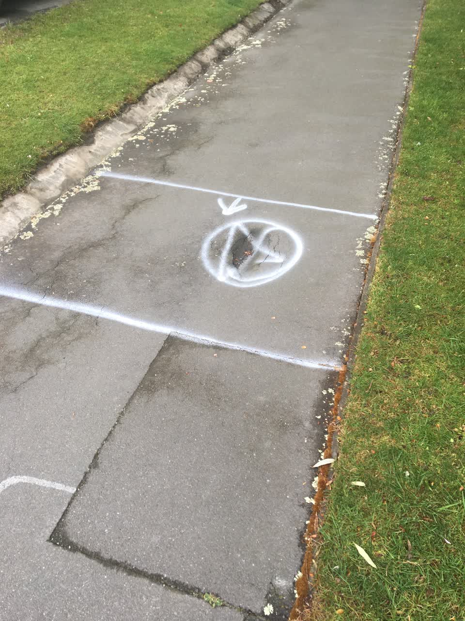 The photograph attached to this roading/streets report
