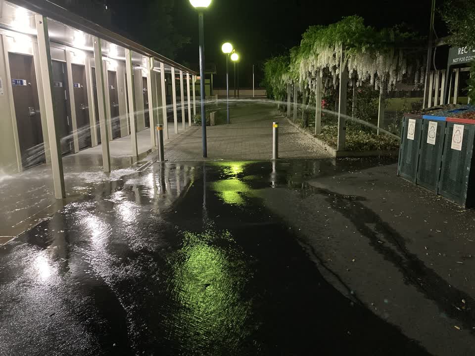The photograph attached to this water leak report