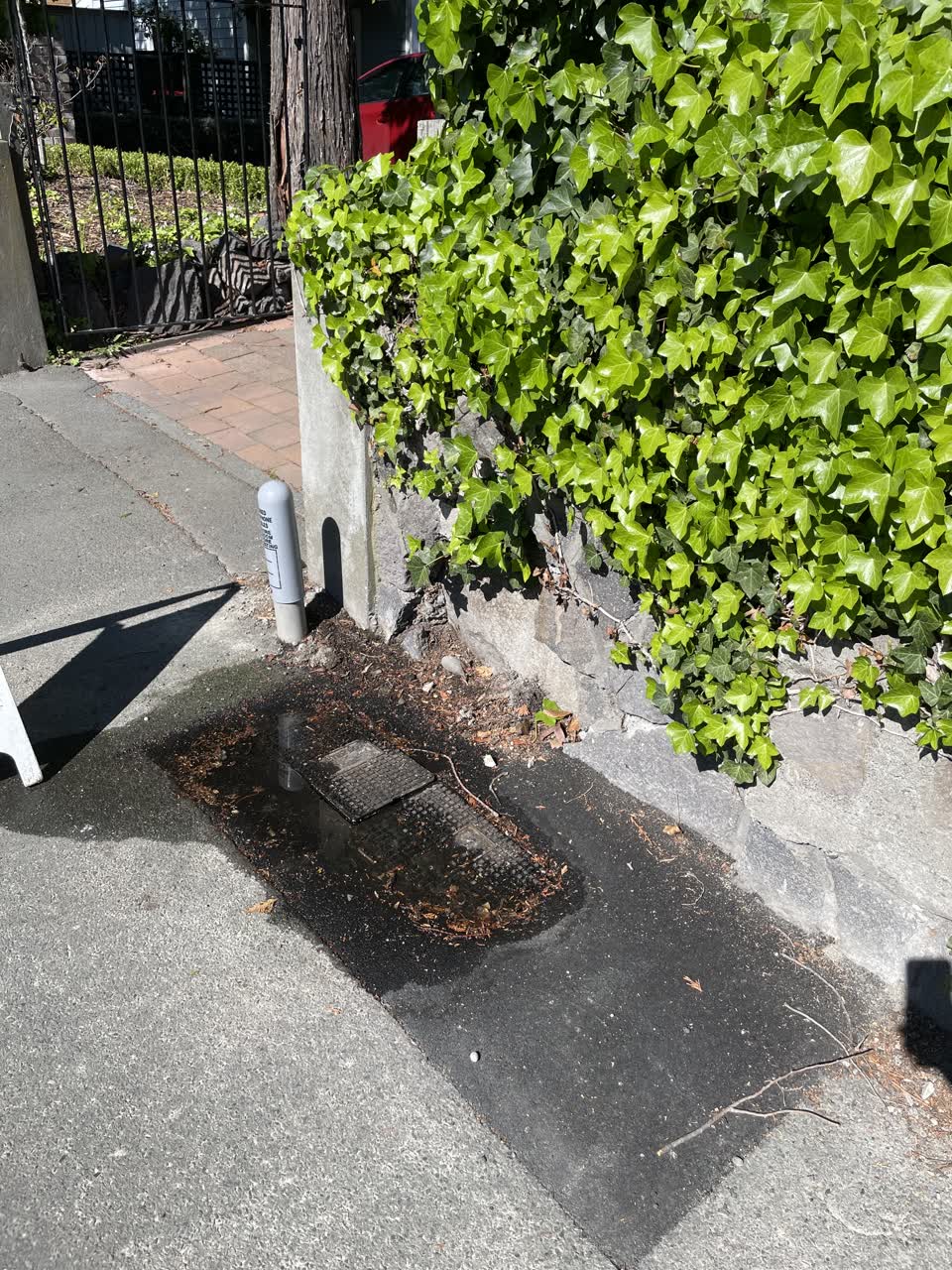 The photograph attached to this water leak report