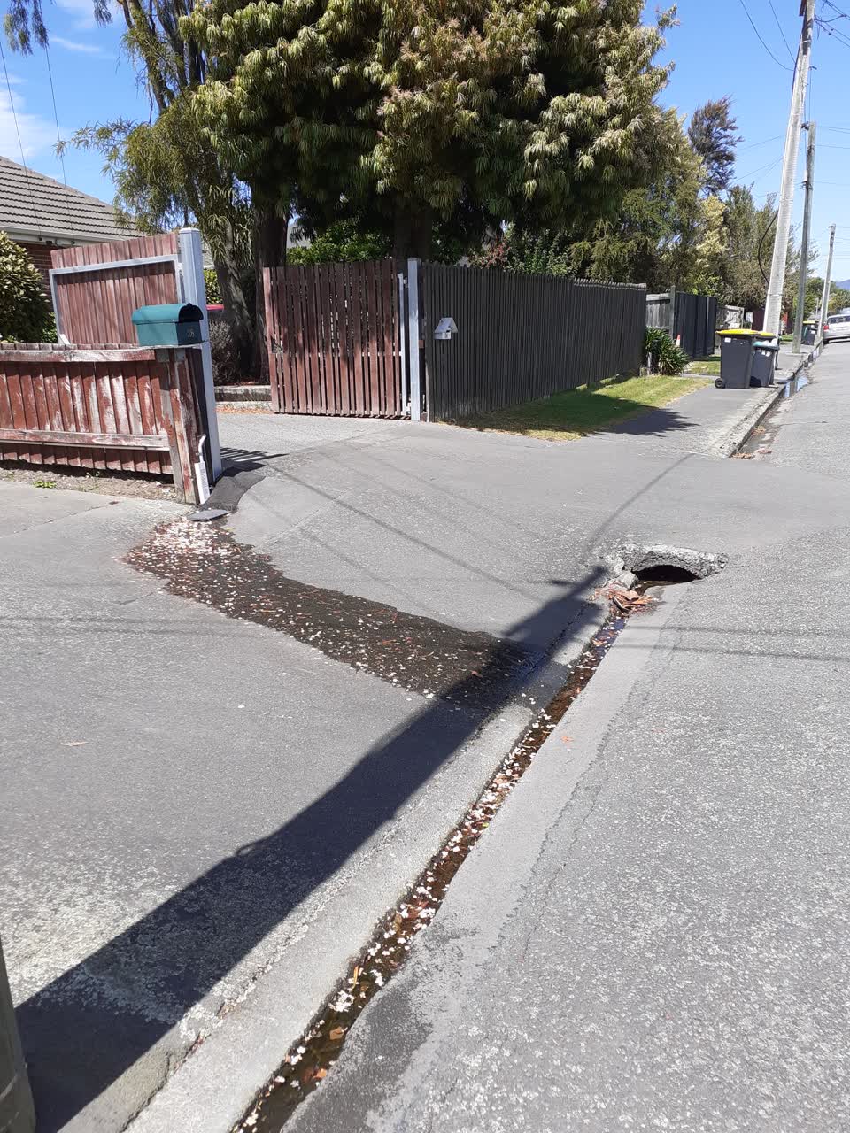 The photograph attached to this water leak report