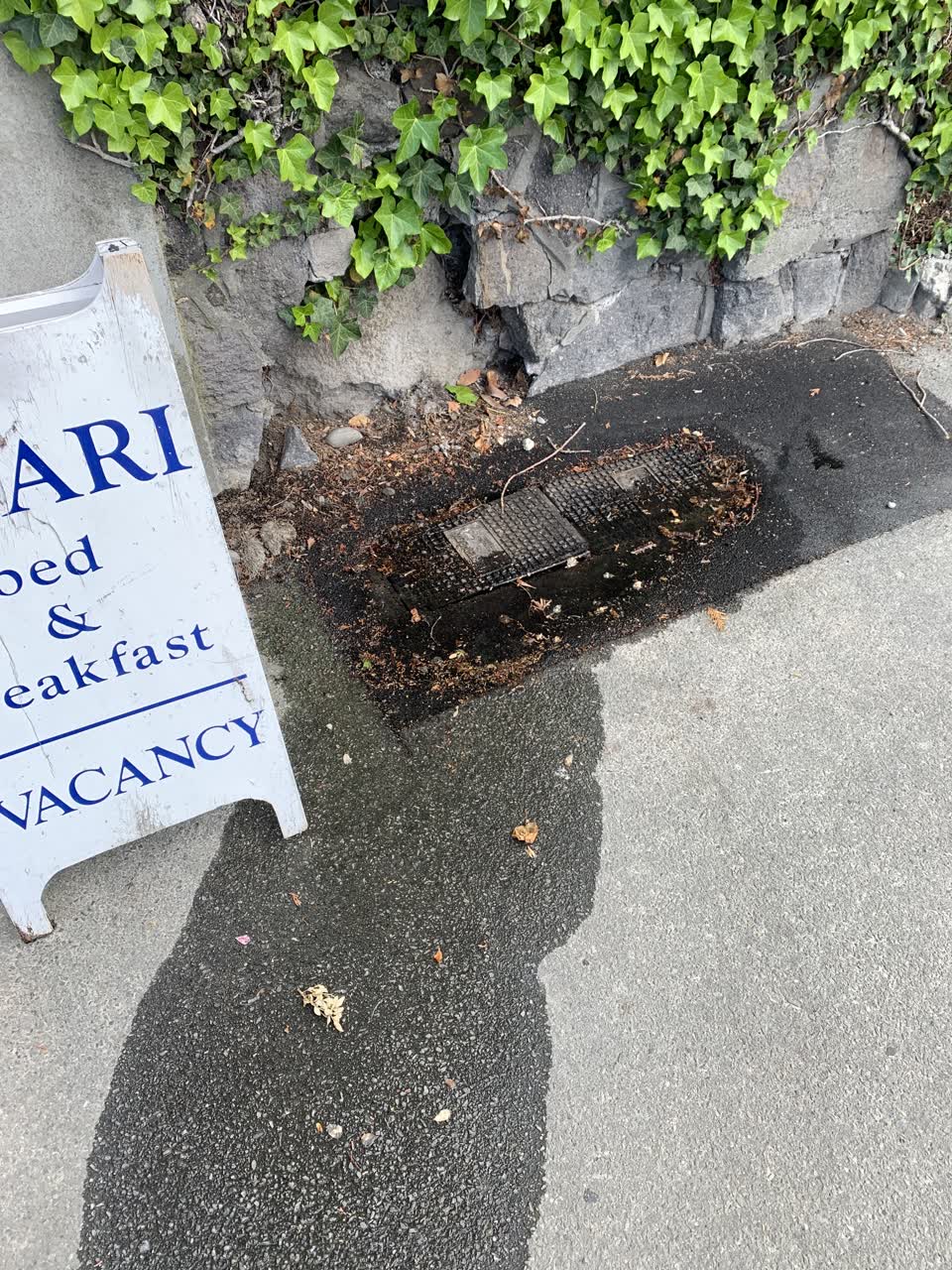 The photograph attached to this water leak report