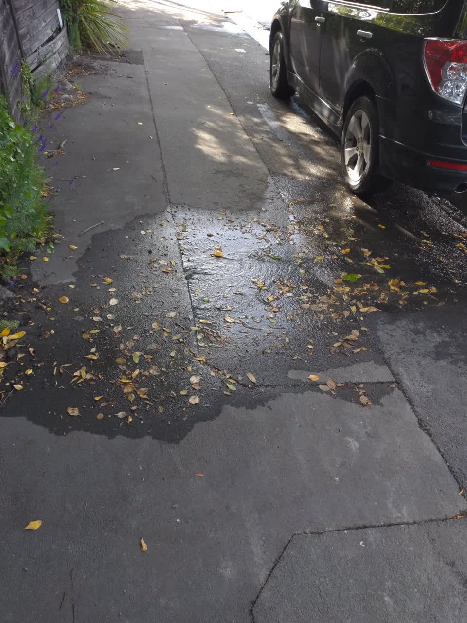 The photograph attached to this water leak report