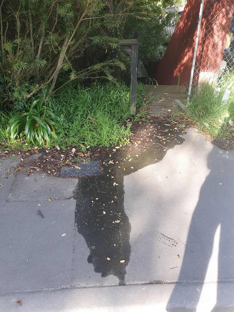 The photograph attached to this water leak report