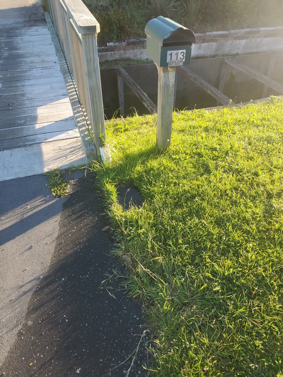 The photograph attached to this water leak report