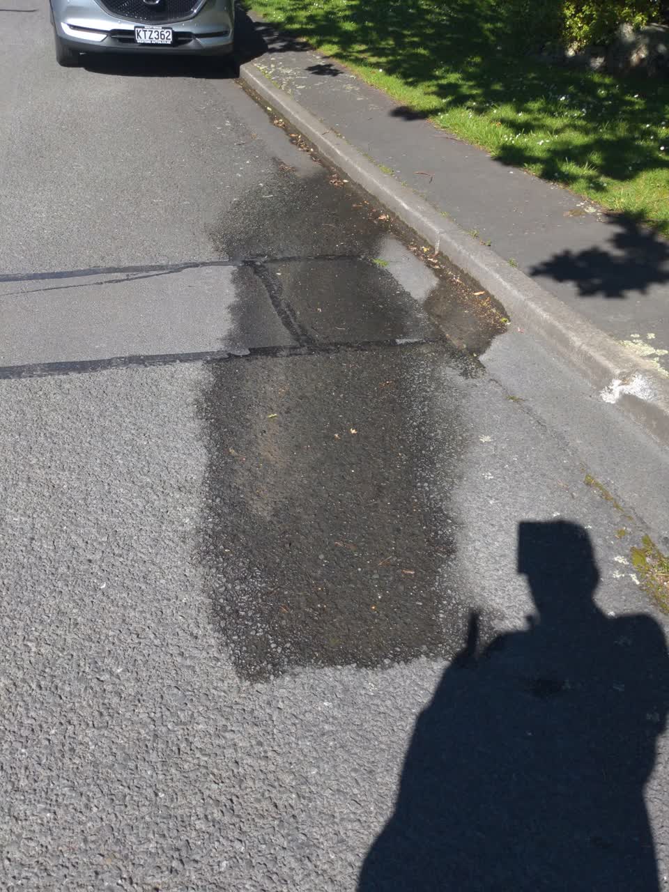 The photograph attached to this water leak report