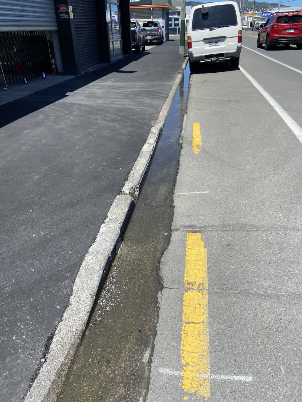 The photograph attached to this water leak report